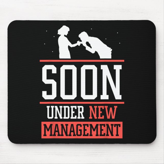 Mousepad Logo Sob Nova Gestão Noivo Solteirão Noiva Par (Frente)