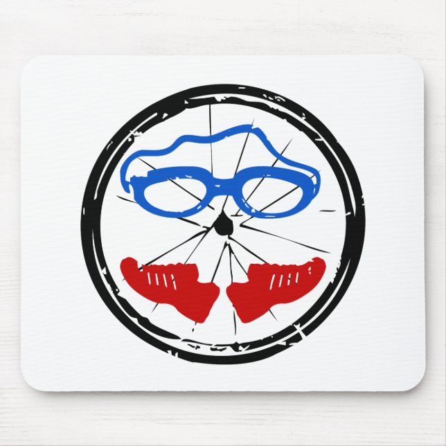 Mousepad Logotipo artístico legal do Triathlon (Frente)