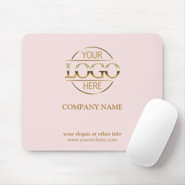 Mousepad Logotipo comercial da empresa do Promocional rosa  (Com mouse)