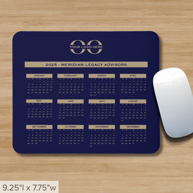 Mousepad Logotipo comercial do calendário 2025 (Criador carregado)