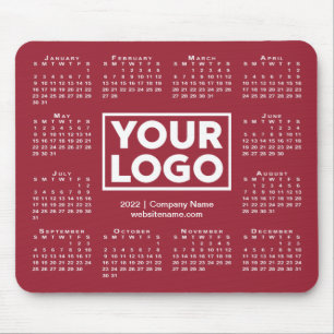 Mousepad Logotipo comercial do calendário moderno 2022 - B