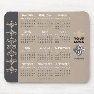 Mousepad Logotipo Comercial para 2025 Código QR Latte Barro
