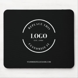 Mousepad Logotipo comercial personalizado simples preto