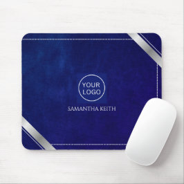 Mousepad Logotipo da empresa Real Blue Leather 2025 Persona