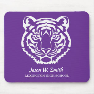 Mousepad Logotipo da Escola Mascote Tigres Roxos