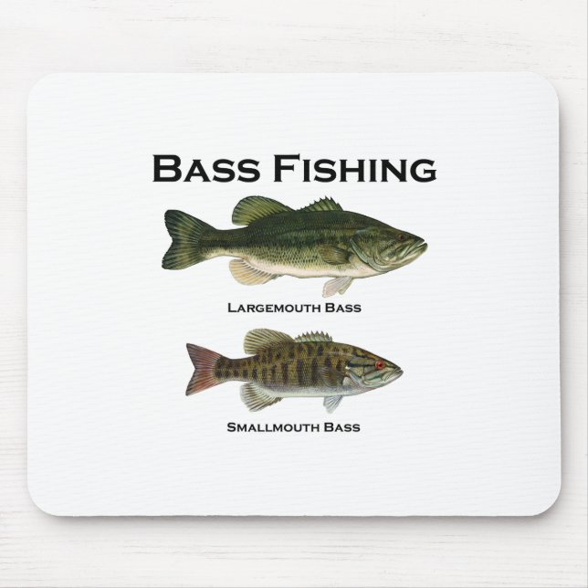 Mousepad Logotipo da pesca da perda (largemouth - (Frente)