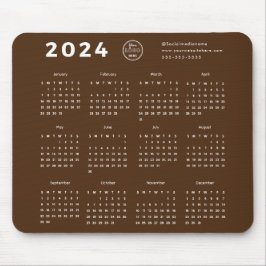 Mousepad Logotipo de Calendário do Modern Branding Dark Bro