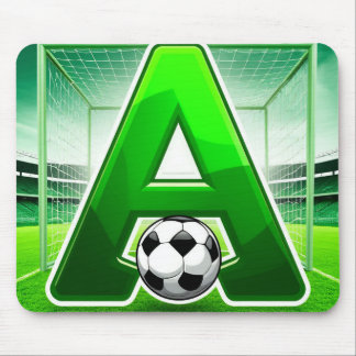 Mousepad ⚽ Logotipo de Futebol com Letra A Verde Estádio Go