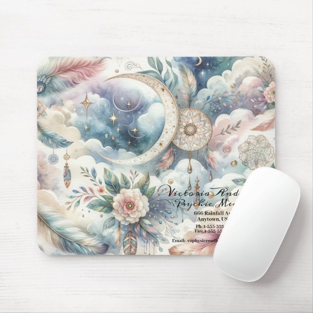 Mousepad Logotipo de Leitura Psicológica Boho Blue Dreamcat (Com mouse)