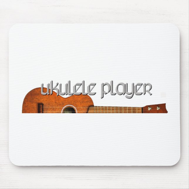 Mousepad Logotipo do compartimento do jogador do Ukulele (Frente)