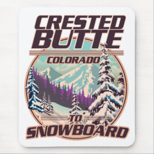 Mousepad Logotipo do Snowboard do Colorado Butte