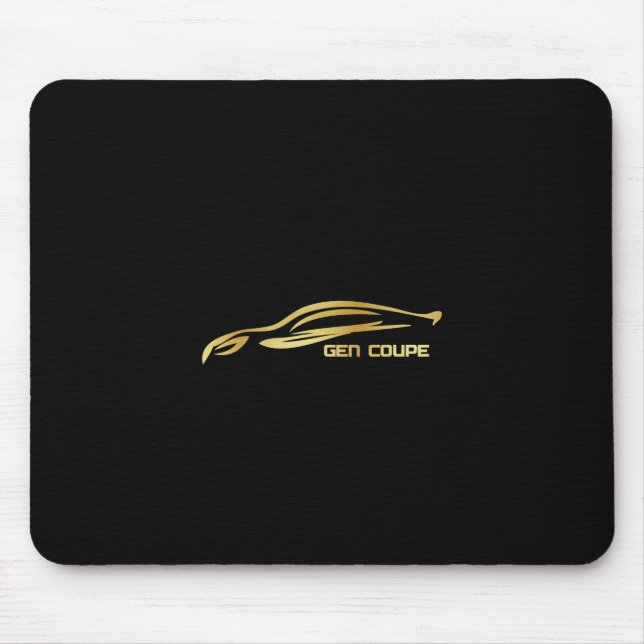 Mousepad Logotipo Dourado da silhueta do cupé do Gen (Frente)
