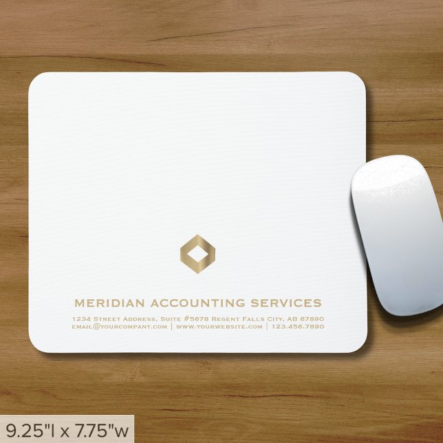 Mousepad Logotipo Dourado Elegante Simples (Criador carregado)