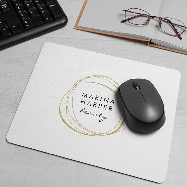 Mousepad Logotipo Dourado Faux (Criador carregado)