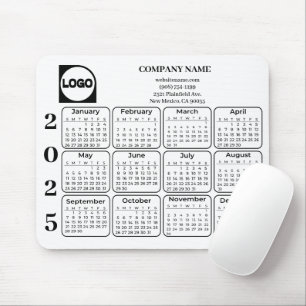 Mousepad Logotipo e nome da empresa personalizada do calend