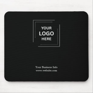 Mousepad Logotipo Empresa Corporativa Marca Preta