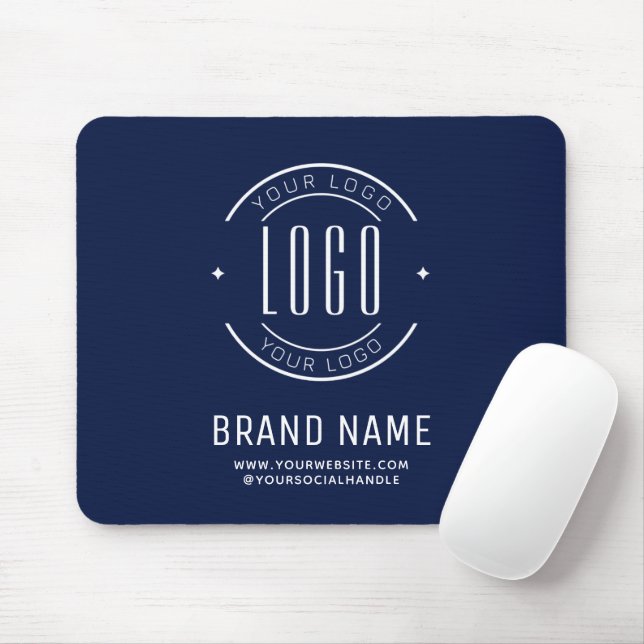 Mousepad logotipo empresarial personalizado moderno da empr (Com mouse)