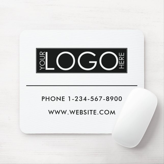 Mousepad Logotipo Empresarial Profissional Detalhes de Cont (Com mouse)