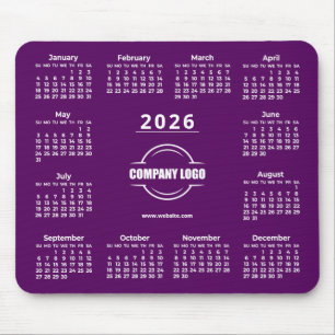 Mousepad Logotipo Empresarial Promocional Roxo 2026