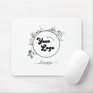 Mousepad Logotipo Floral Personalizado Empresa Comercial e