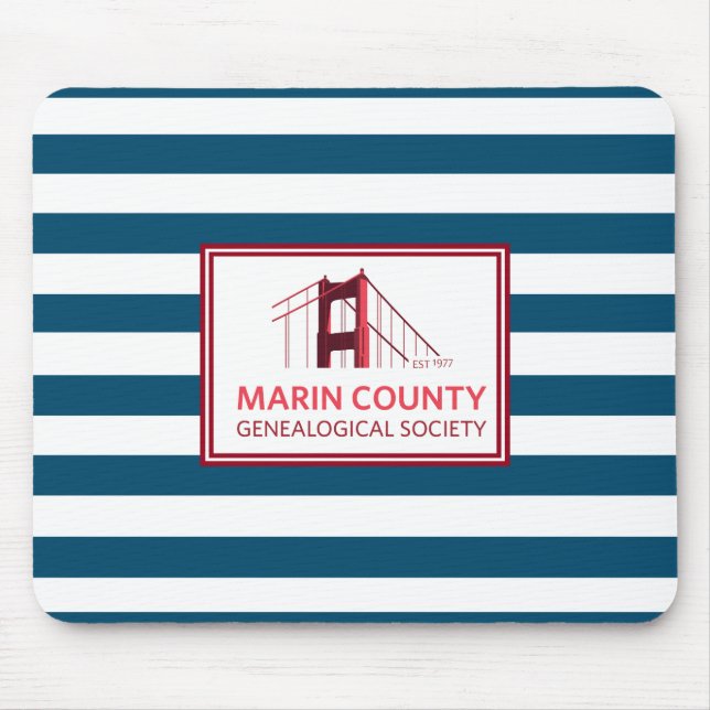 Mousepad Logotipo Genealógico do Condado de Marin (Frente)