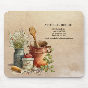 Mousepad Logotipo Herbal Vintage