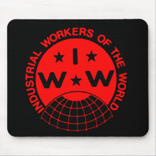 Mousepad Logotipo IWW, Wobblies - Um grande mouse da União