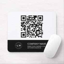 Mousepad Logotipo Moderno Personalizado Preto e Branco
