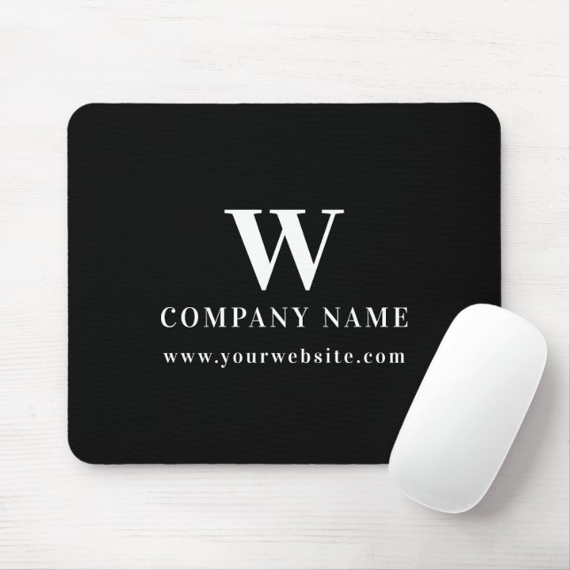 Mousepad Logotipo Monograma de Nome de Negócios Profissiona (Com mouse)