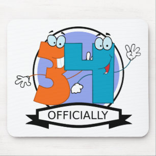 Mousepad Logotipo oficial de 34 aniversários