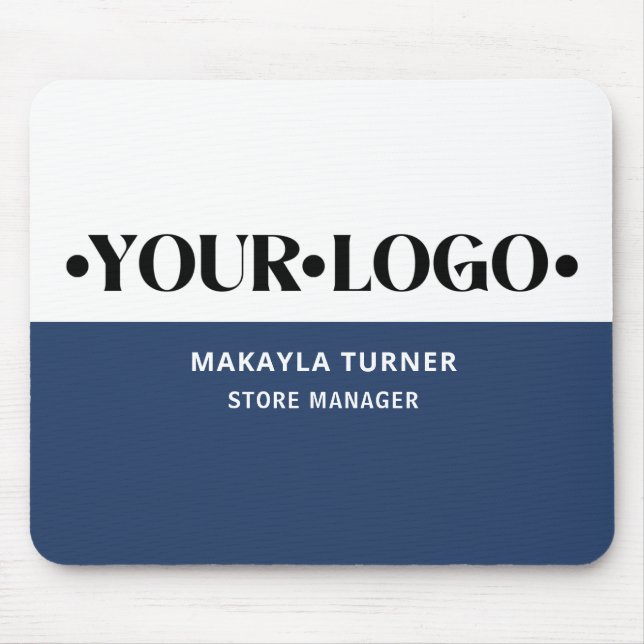 Mousepad Logotipo Personalizado Azul (Frente)