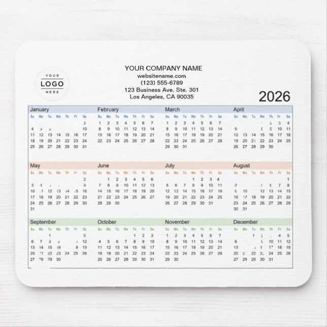 Mousepad Logotipo Personalizado da Empresa 2026 (Frente)