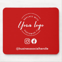 Logotipo Personalizado Identidade de Negócios Verm