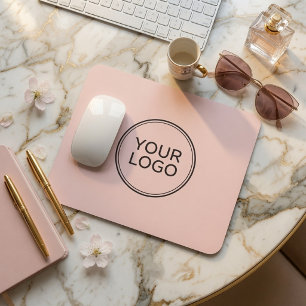 Mousepad Logotipo Personalizado Rosa Branding Empresarial P