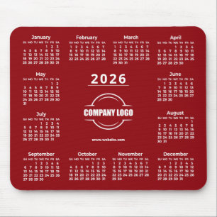 Mousepad Logotipo Personalizado Vermelho 2026