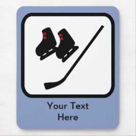 Mousepad Logotipo personalizável de hóquei no gelo