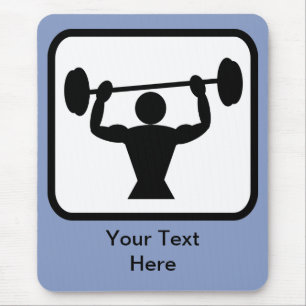 Mousepad Logotipo personalizável do Bodybuilder/Welever