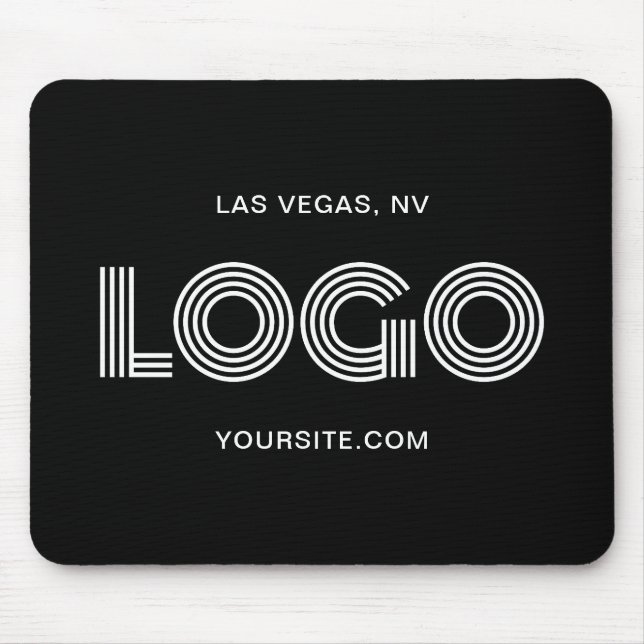 Mousepad Logotipo preto e branco moderno (Frente)
