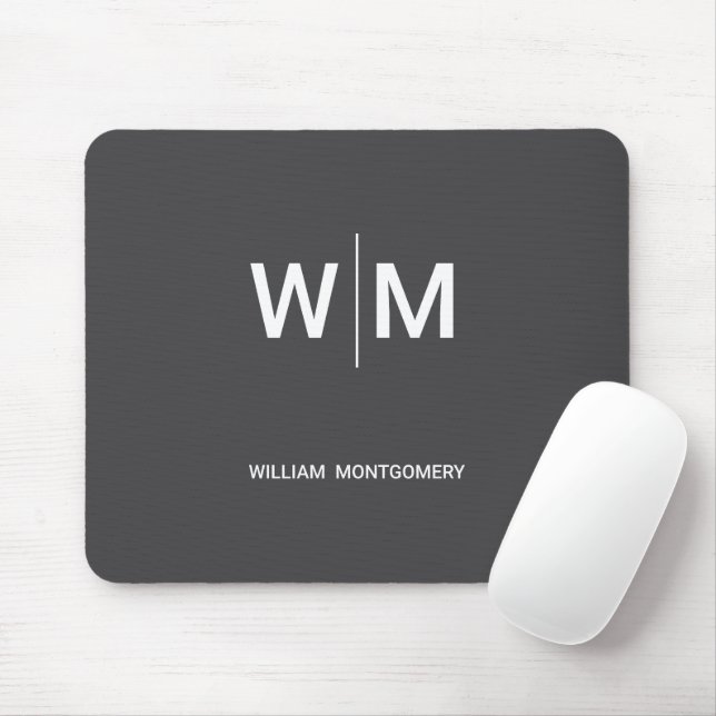 Mousepad Logotipo preto | Empresa empresarial (Com mouse)