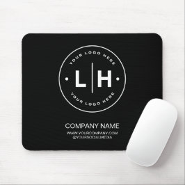Mousepad Logotipo preto moderno personalizado