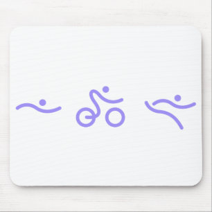 Mousepad Logotipo roxo leve do Triathlon