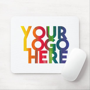 Mousepad Logotipo simples de empresa branco
