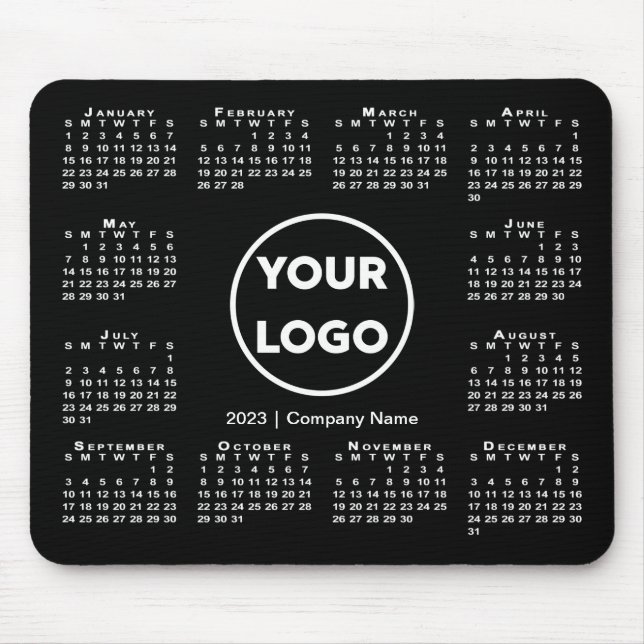 Mousepad Logotipo simples de empresa para o calendário 2023 (Frente)