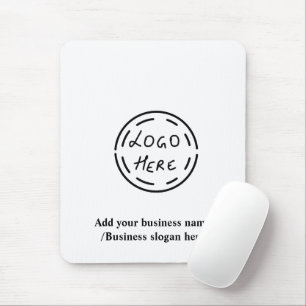 Mousepad Logotipo simples e elegante aqui, mouse da empresa