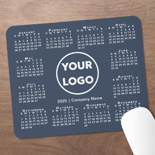 Mousepad Logotipo simples para empresas no calendário 2025