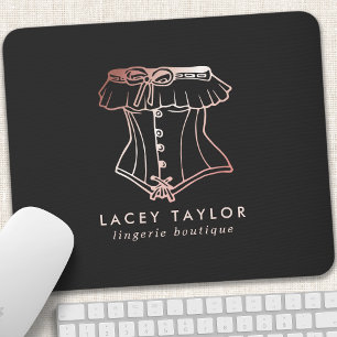 Mousepad Loja de Roupas Íntimas com Logotipo de Córset Vint