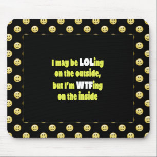 Mousepad LOLing na esteira exterior do rato