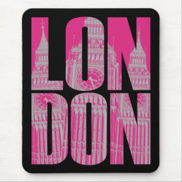 Mousepad Londres cor-de-rosa