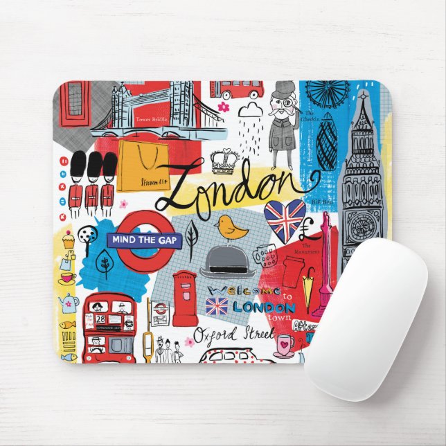 Mousepad Londres, Inglaterra (Com mouse)