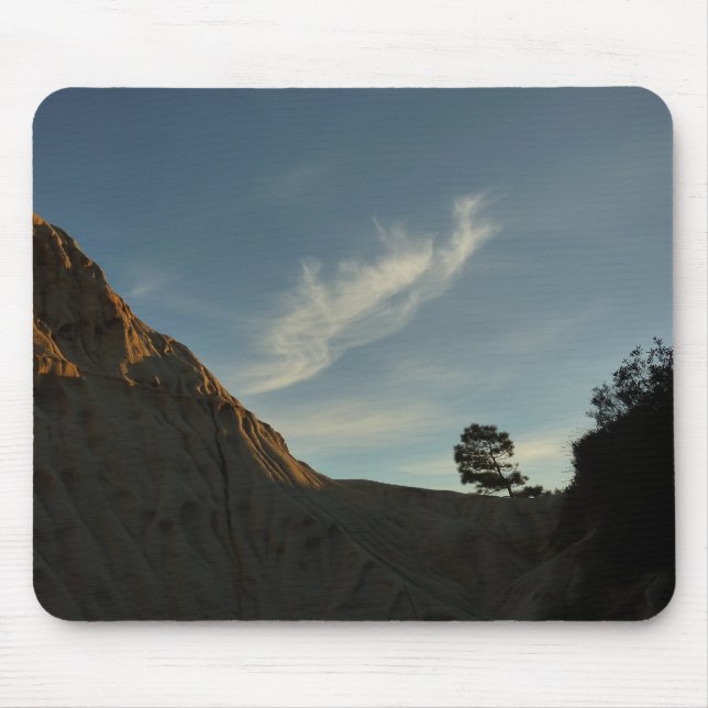 Mousepad Lone Torrey Pine California Sunset Landscape (Frente)